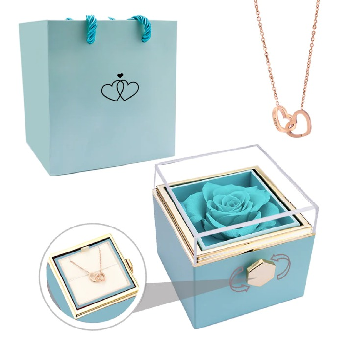 Eternal Rose Box - Personalized Necklace