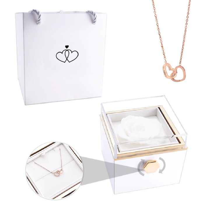 Eternal Rose Box - Personalized Necklace