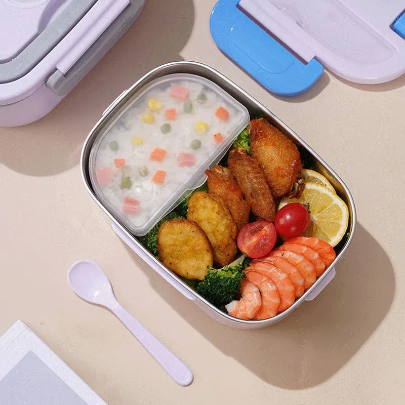 Portable Electric Meal Warmer 1.5L Leak-Proof Food Heater