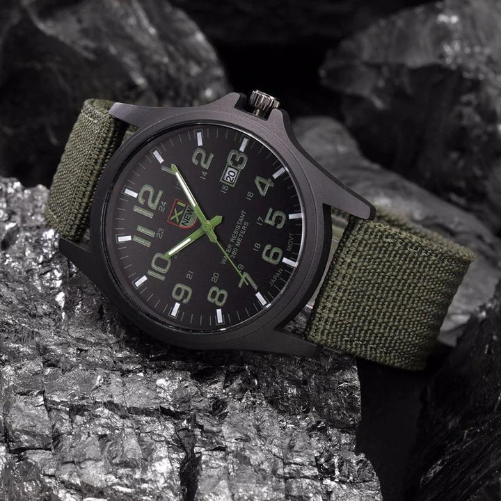 Military Style Waterproof Analog Wristwatch
