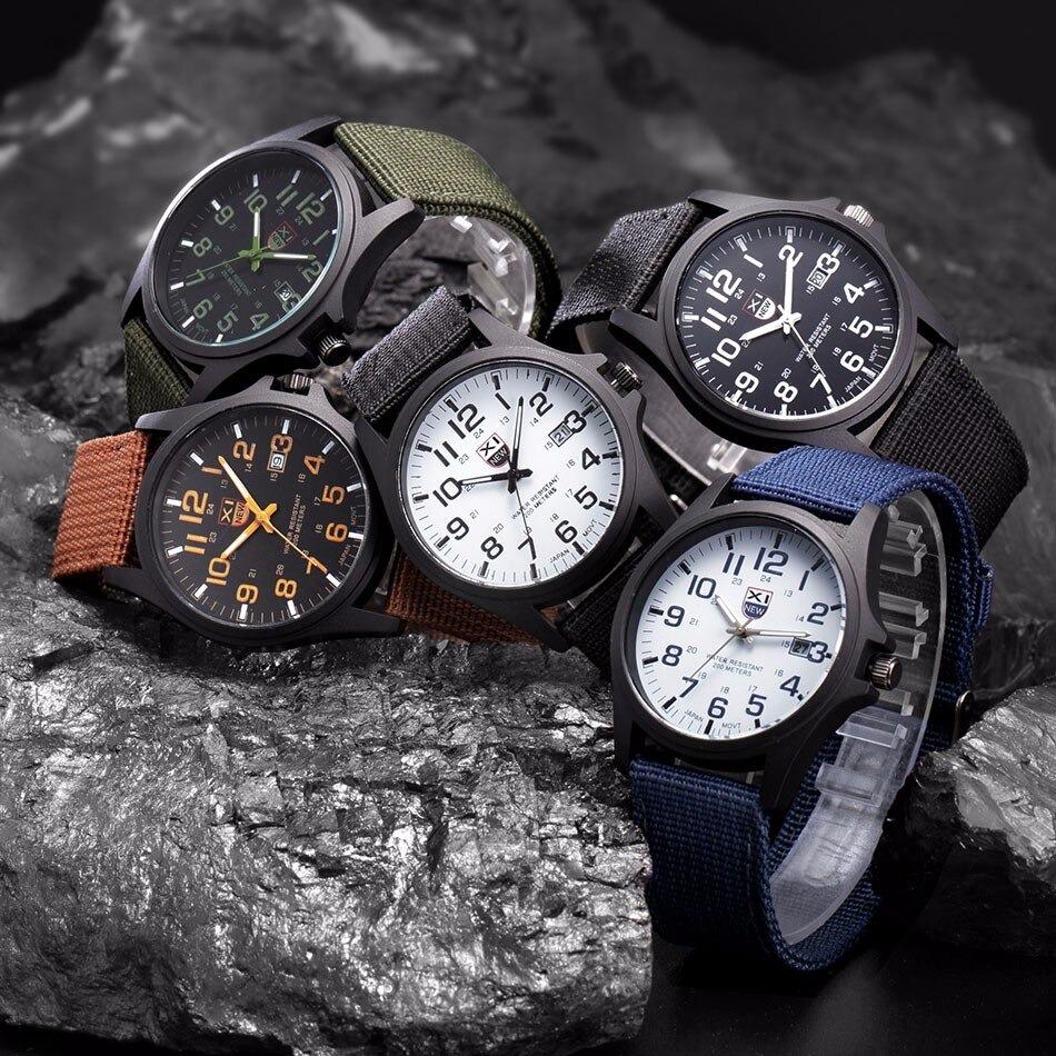 Military Style Waterproof Analog Wristwatch