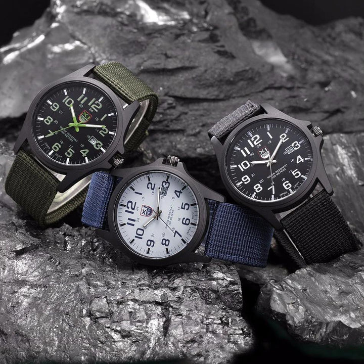 Military Style Waterproof Analog Wristwatch