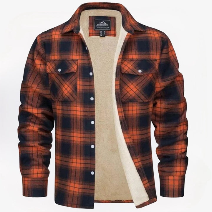 Evans Men's Jacket – Warm Checkered Fleece