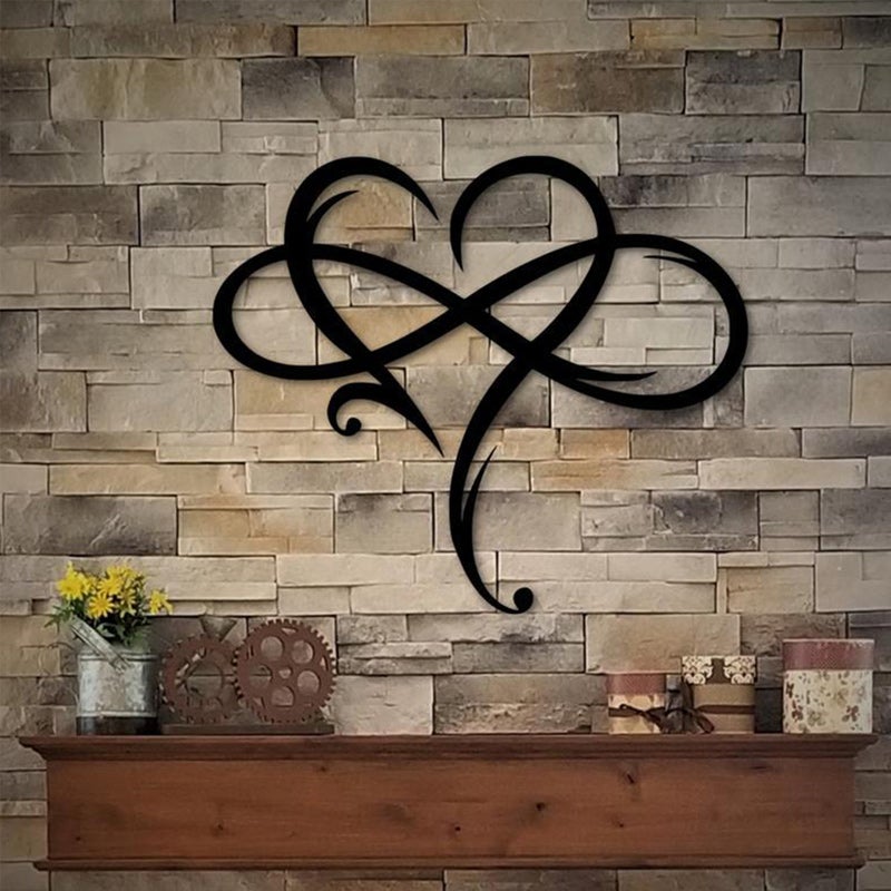 Eternal Love Wall Decor in Stainless Steel for the Home