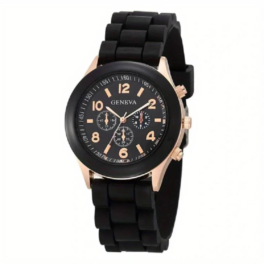 Everyday Silicone Quartz Watch - Lightweight Casual Timepiece