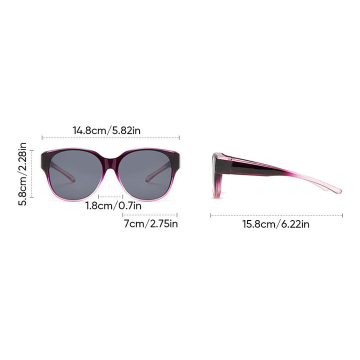 Oversized Polarized Fit-Over Sunglasses with UV400 Protection
