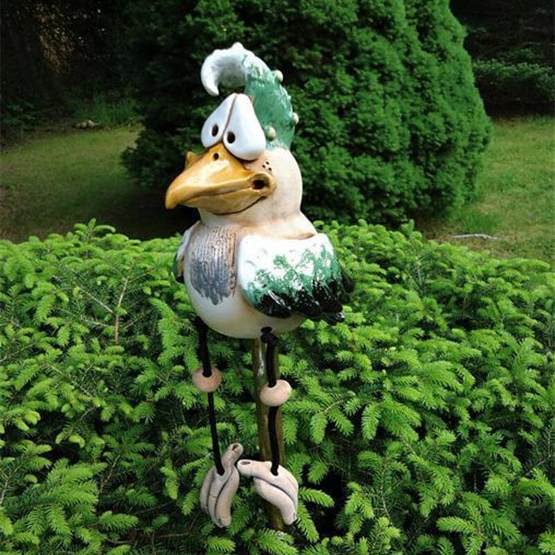 Resin Chicken Ornament for Garden in Colorful Design