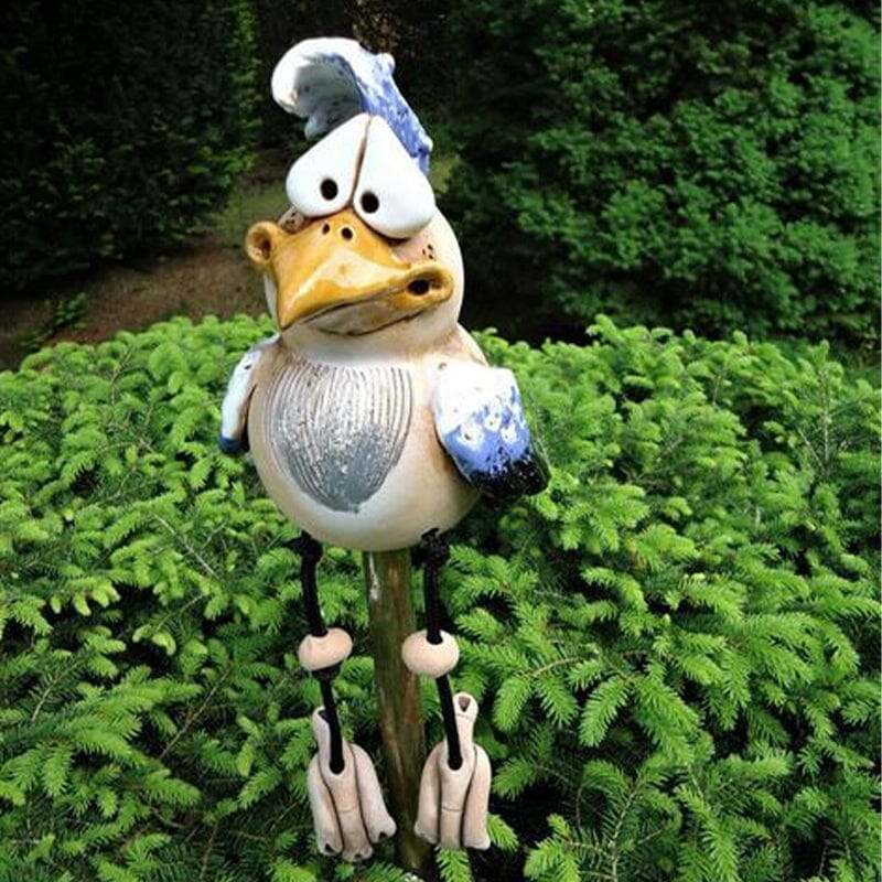 Resin Chicken Ornament for Garden in Colorful Design