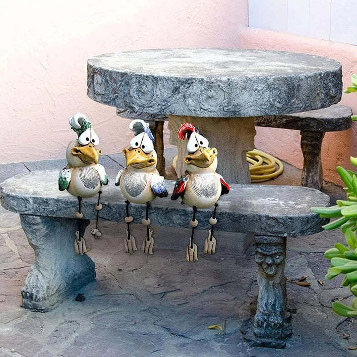 Resin Chicken Ornament for Garden in Colorful Design
