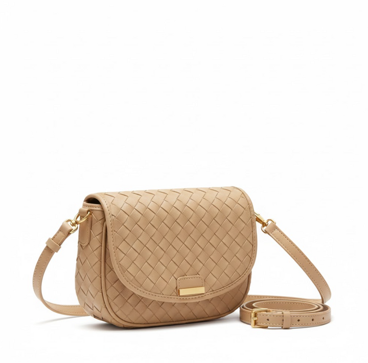 Women’s Woven Crossbody Bag with Long Strap