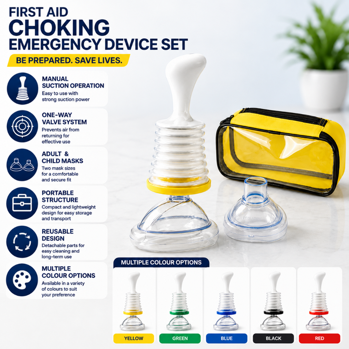Portable Manual Airway Suction Emergency Kit with Adult & Child Masks