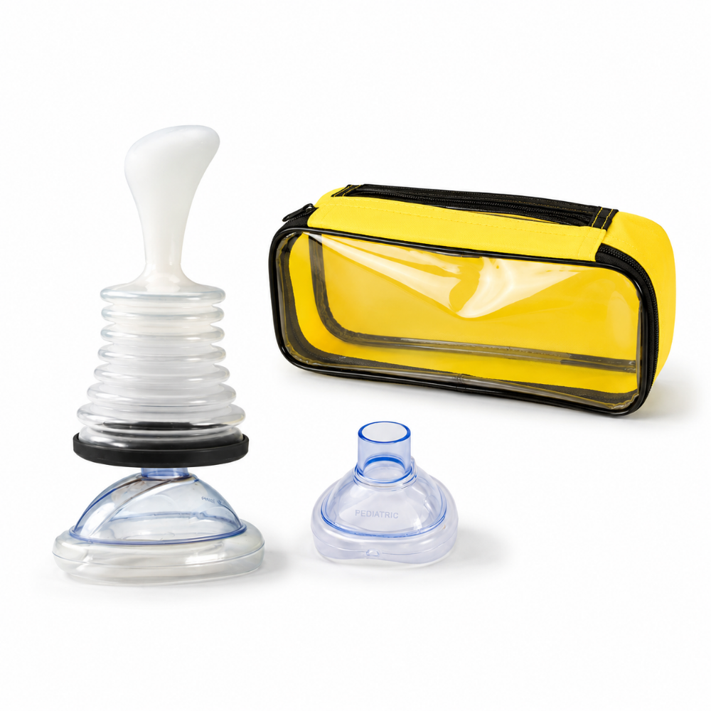 Portable Manual Airway Suction Emergency Kit with Adult & Child Masks