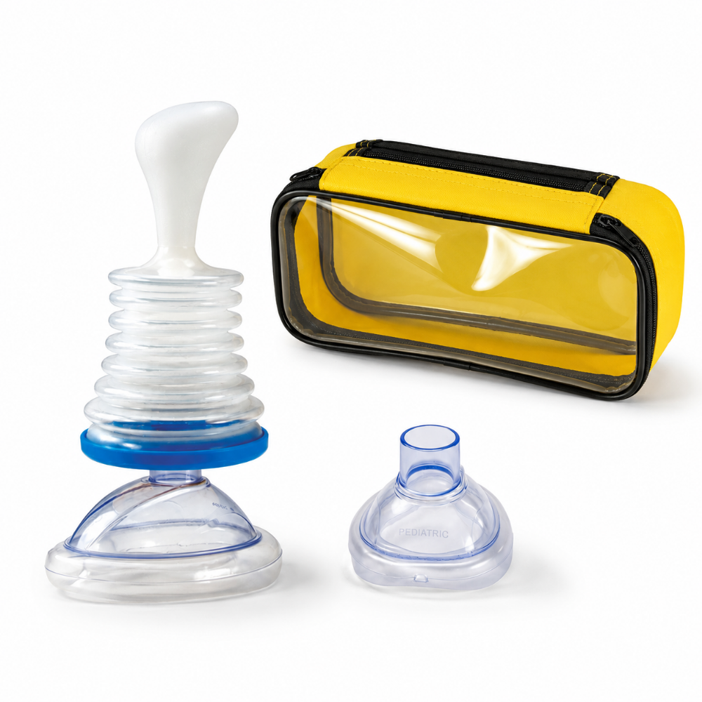 Portable Manual Airway Suction Emergency Kit with Adult & Child Masks