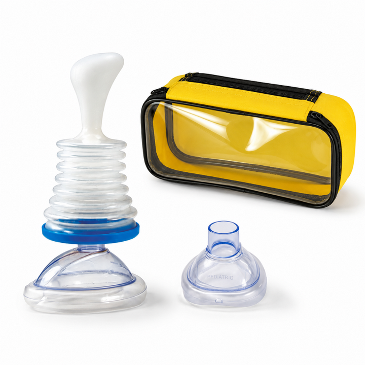 Portable Manual Airway Suction Emergency Kit with Adult & Child Masks