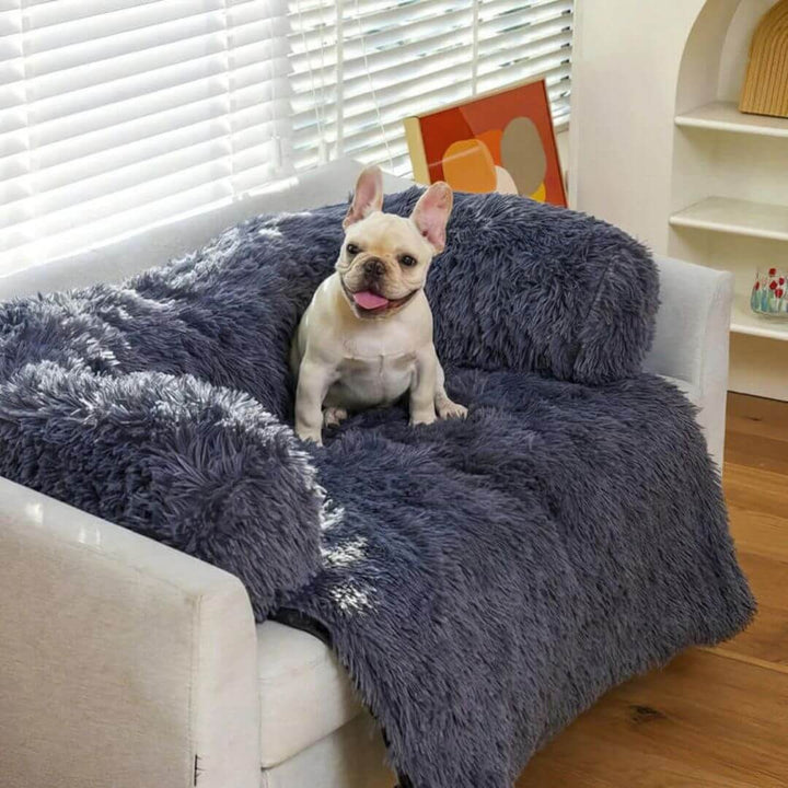 Fluffy Couch Cover Pets Soft Cozy Furniture Protector