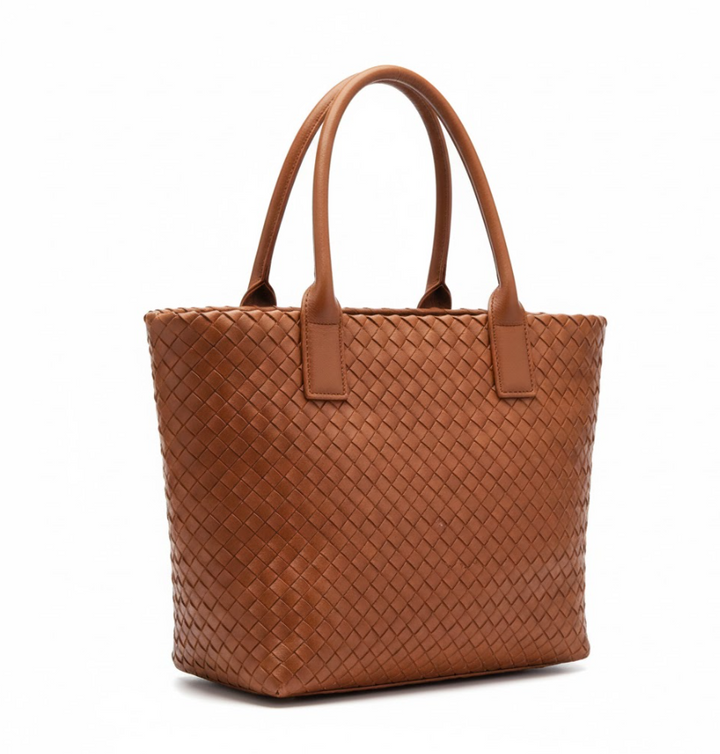 Women’s Woven Tote with Top Handles