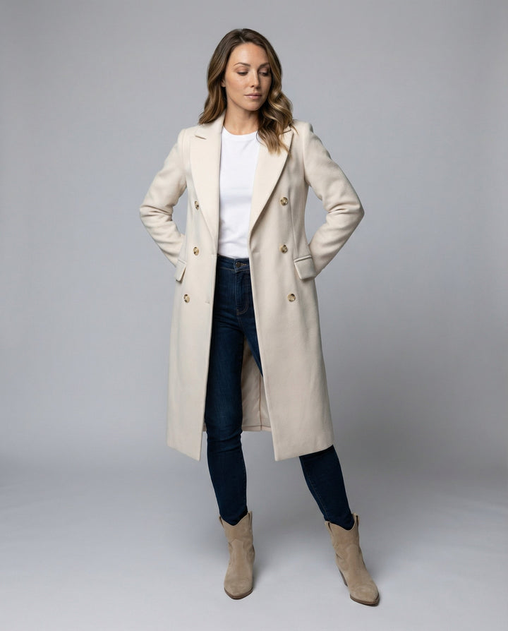 Classic Double-Breasted Winter Jacket for Women