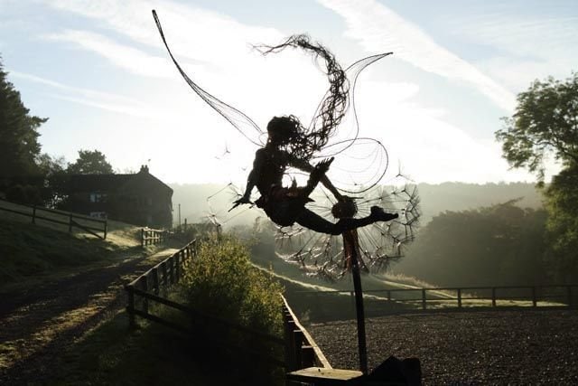 Garden Metal Fairy Sculpture Outdoor Decor Landscaping