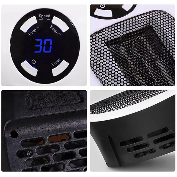 Electric Fan Heater with Remote Control