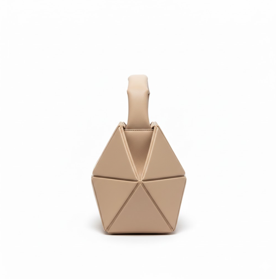 Ori – Women’s Origami Handbag with Geometric Folded Design and Top Handle