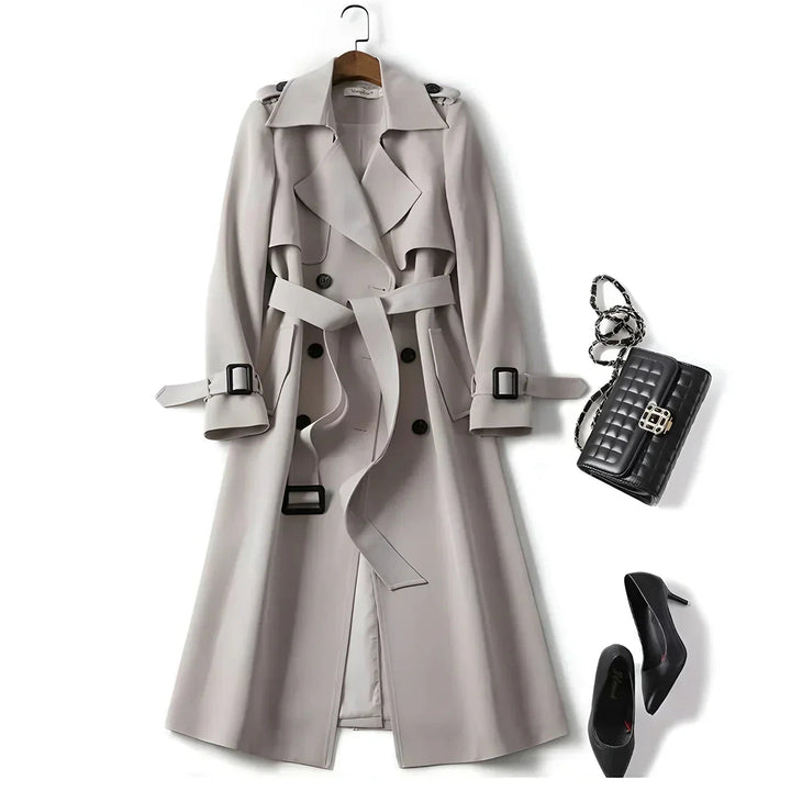 Women's Classic Belted Water-Resistant Trench Coat