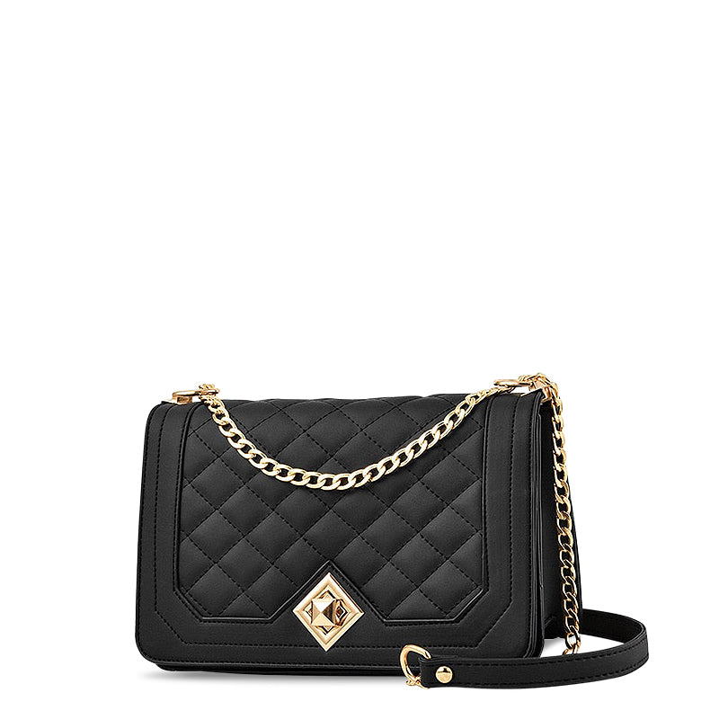 Vivienne – Quilted Chain Crossbody Bag, Small Shoulder Bag