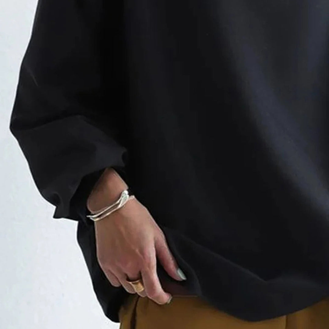 Halvara | Women's Oversized Mock Neck Sweater — Relaxed Long-Sleeve Layering Pullover | Westmere