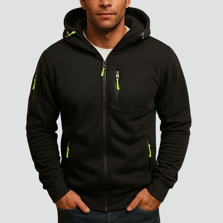Men's Hoodie with Zipper and Hood Comfortable Fit