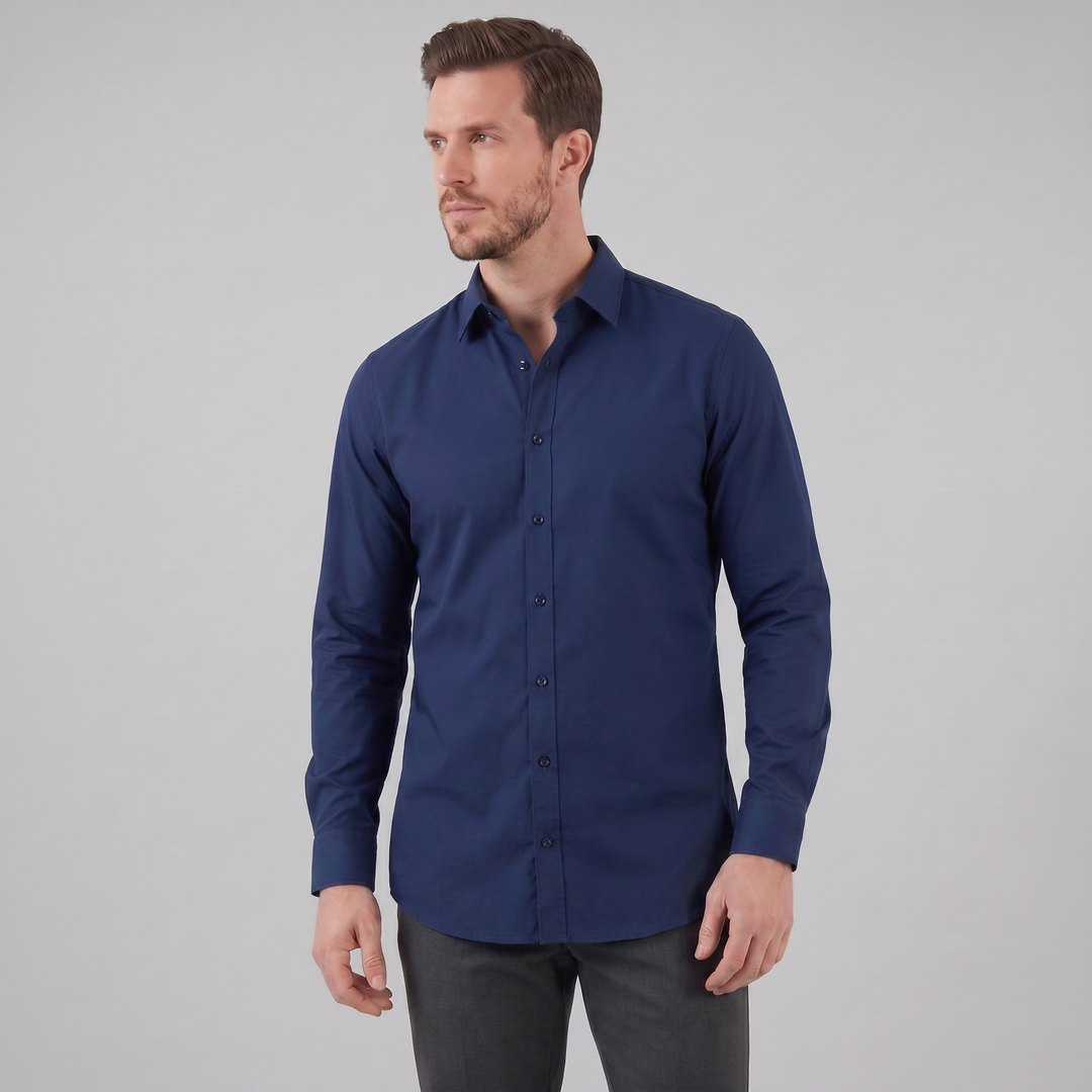 Men's Slim Fit Long Sleeve Shirt
