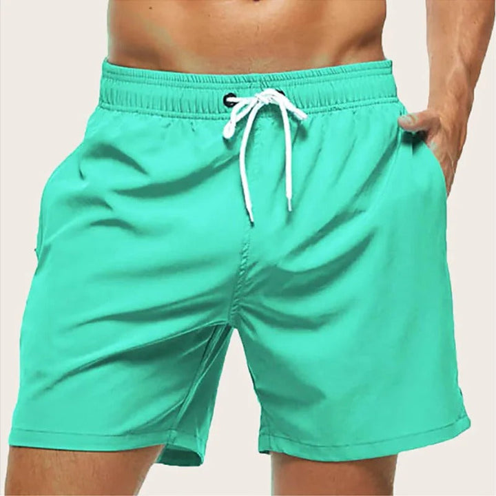 Men's Quick-Drying Swim Shorts with Elastic Waist for the Beach