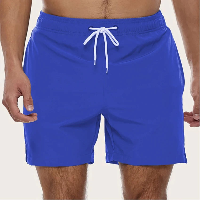Men's Quick-Drying Swim Shorts with Elastic Waist for the Beach