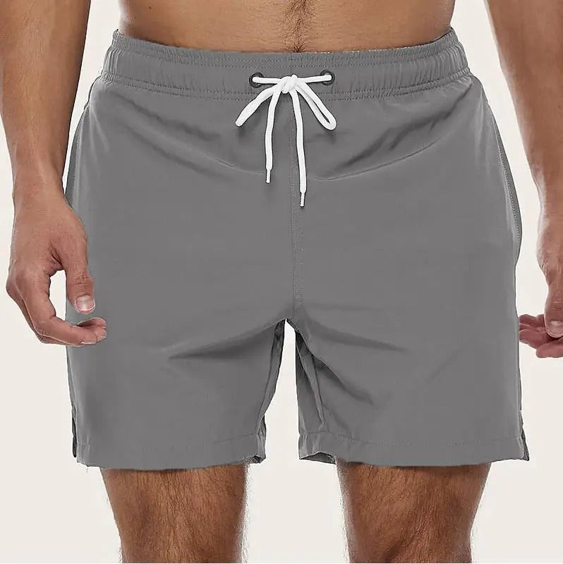 Men's Quick-Drying Swim Shorts with Elastic Waist for the Beach