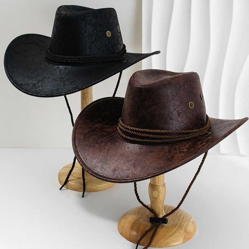 Men's Cowboy Hat with Wide Brim