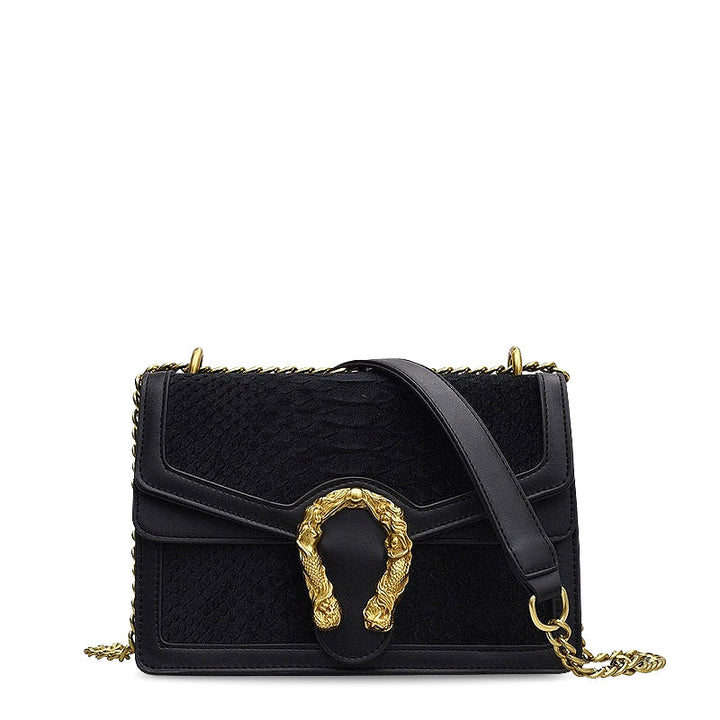 Medea – Snake Embossed Chain Crossbody Bag
