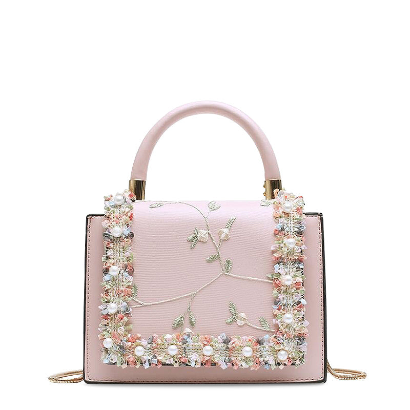 Calla – Floral Embroidered Mini Handbag