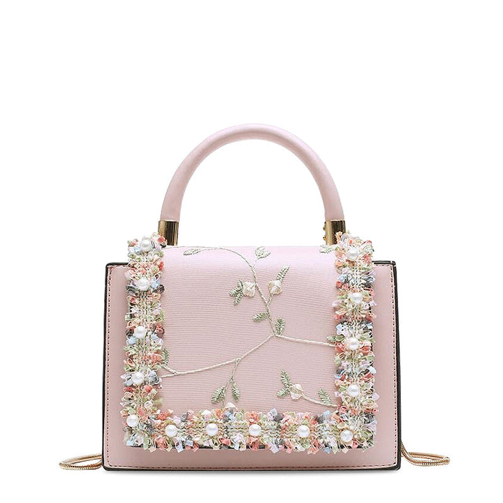 Calla – Floral Embroidered Mini Handbag