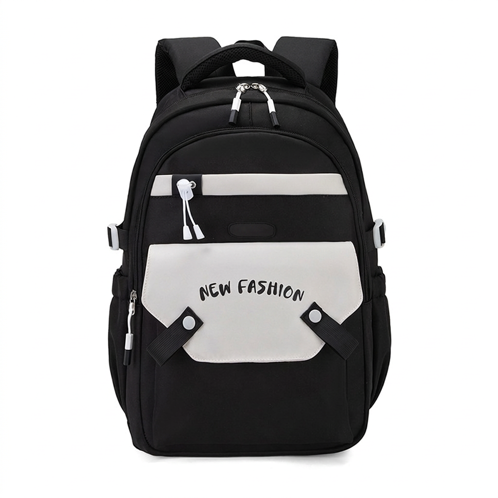 Vibrant Contrast Student Backpack with Spacious Storage