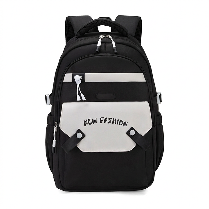 Vibrant Contrast Student Backpack with Spacious Storage