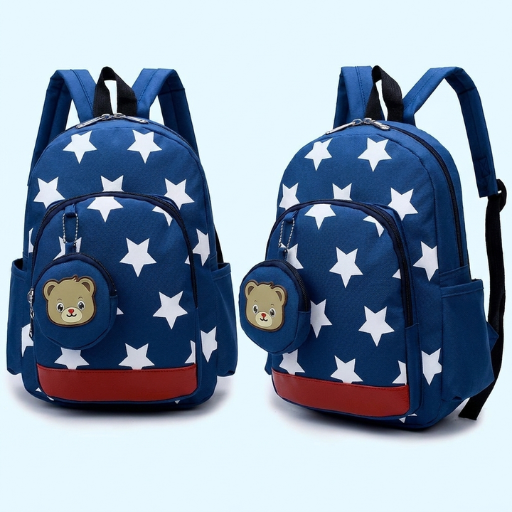 Plush Animal Character Kids Backpack - Cute Bear Design for Preschool