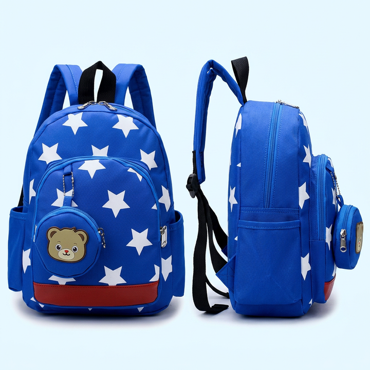 Plush Animal Character Kids Backpack - Cute Bear Design for Preschool