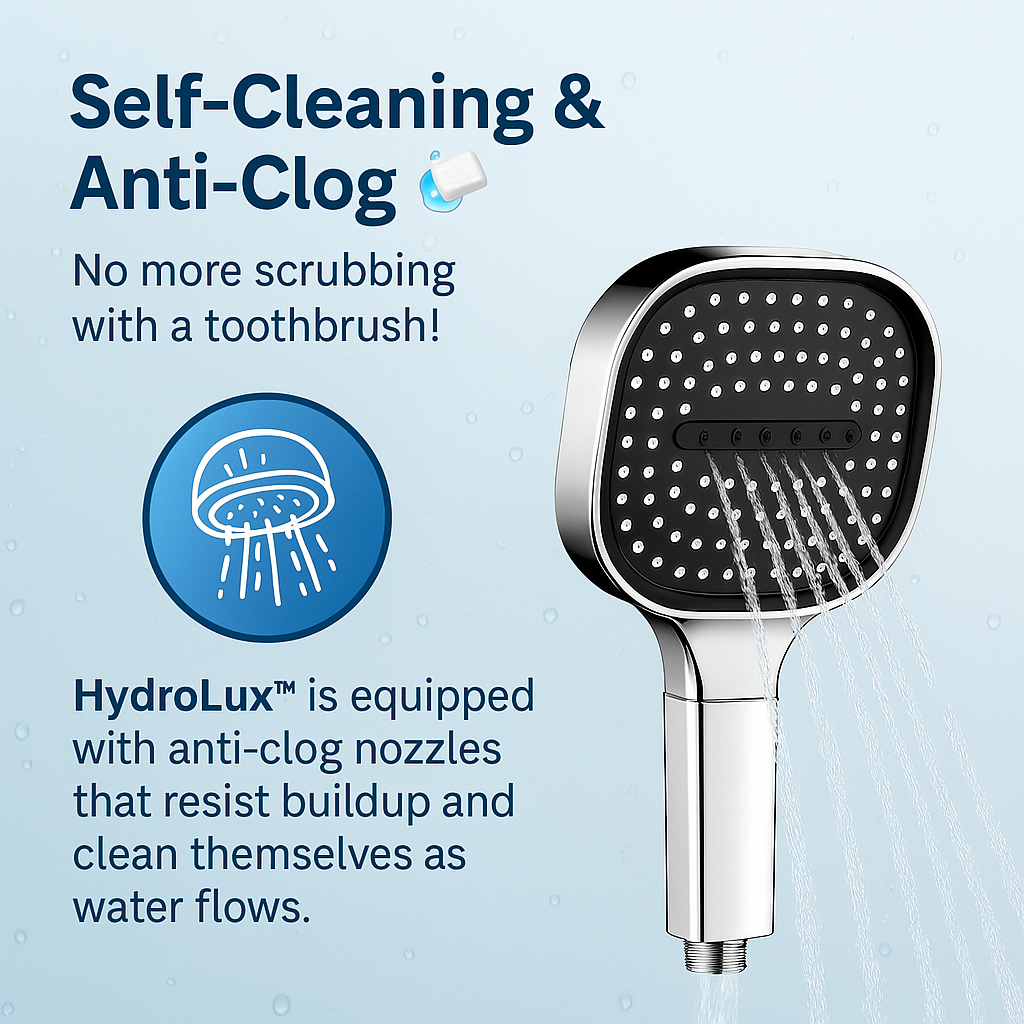High-Pressure Shower Head with Turbo Boost Technology and Filtration
