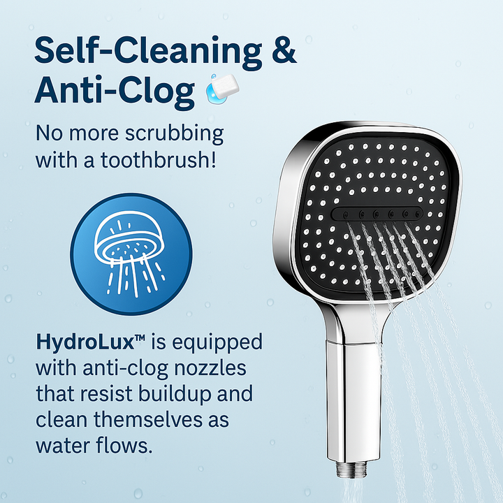 High-Pressure Shower Head with Turbo Boost Technology and Filtration