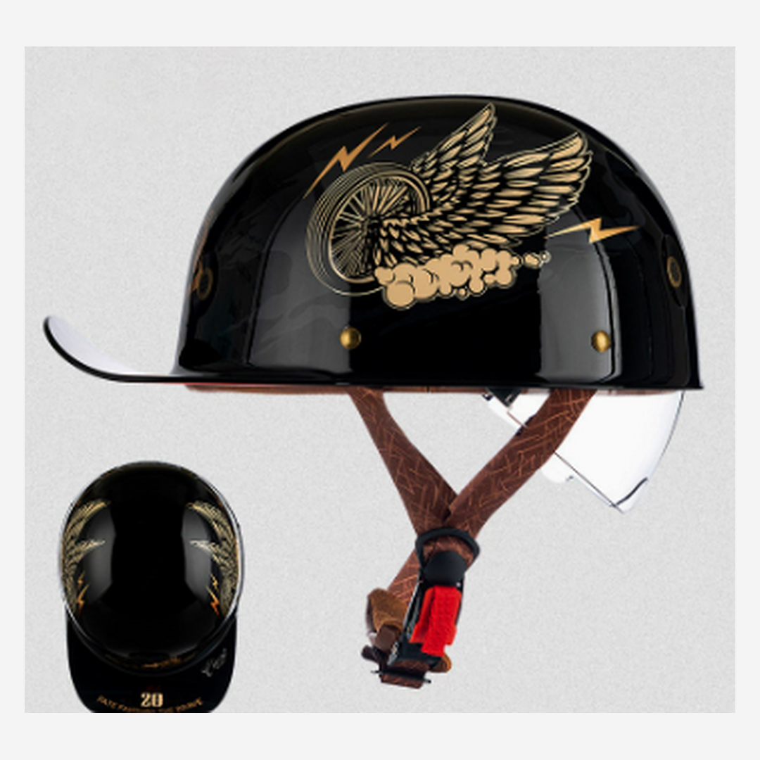 Urban Commuter Half-Shell Motorcycle Helmet with DOT & ECE Certification