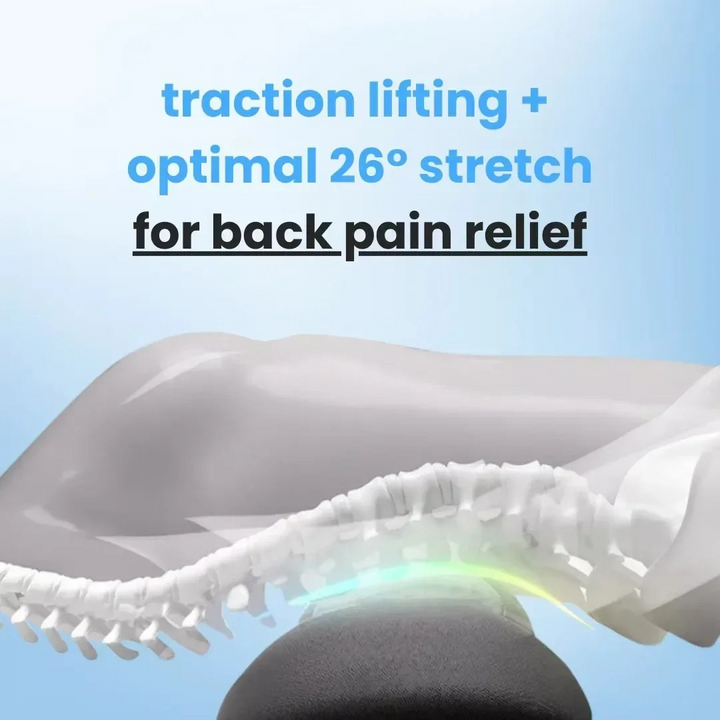 Back Pain Massager with Heat & Vibration Massage, Back Support for Sciatica Relief, Lumbar Pain & Posture Correction – 3-in-1 Home Treatment