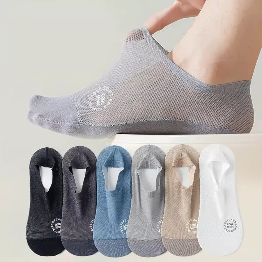 InvisiSoft – No-Slip Combed Cotton Hidden Socks