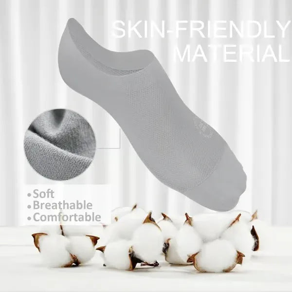 InvisiSoft – No-Slip Combed Cotton Hidden Socks