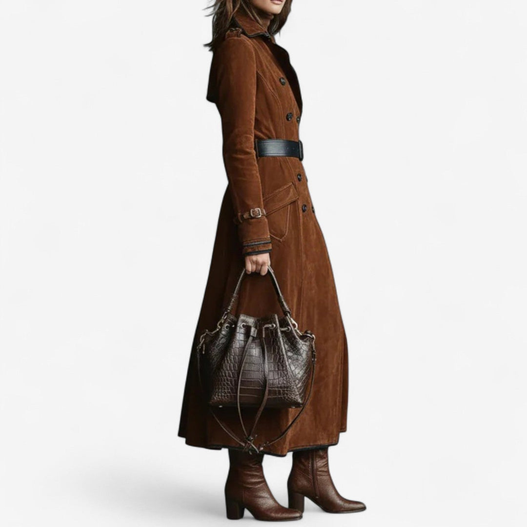 Emery - Suede Trench Coat