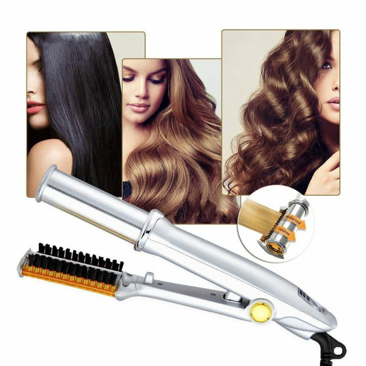 StyleTwist 2-in-1 Rotating Hair Styler Curling Iron & Straightener