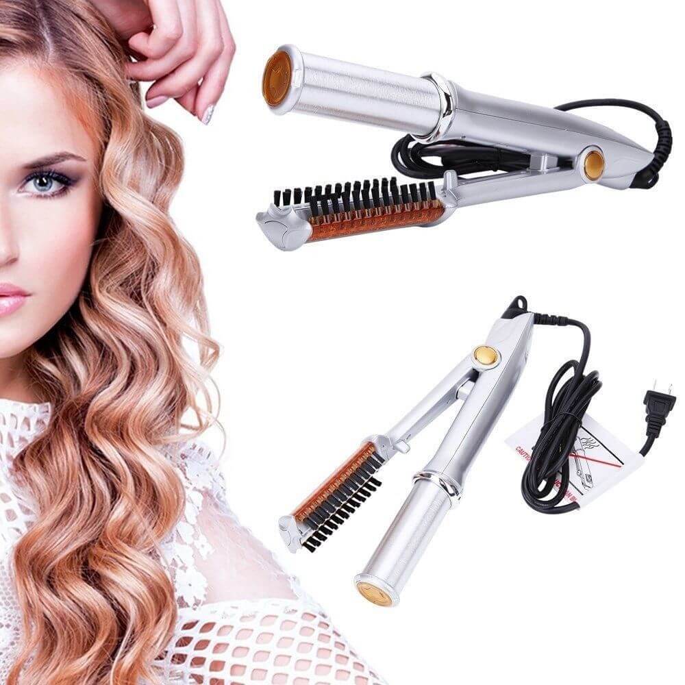 StyleTwist 2-in-1 Rotating Hair Styler Curling Iron & Straightener