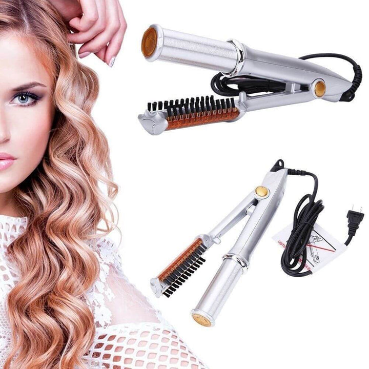 StyleTwist 2-in-1 Rotating Hair Styler Curling Iron & Straightener
